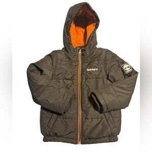 Timberland Insulated Full Zip Puffer Hooded Jacket Boys Size L/6 Black